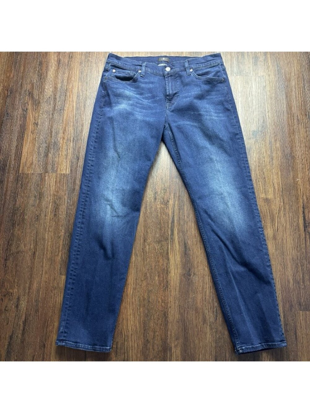 7 Seven For All Mankind Straight Jeans Distressed Dark Wash Men’s Size 36